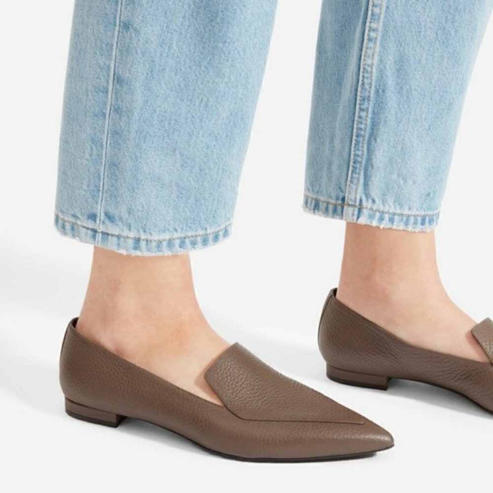 Everlane The Boss Loafer Dark Taupe Size 10.5 - Picture 1 of 9
